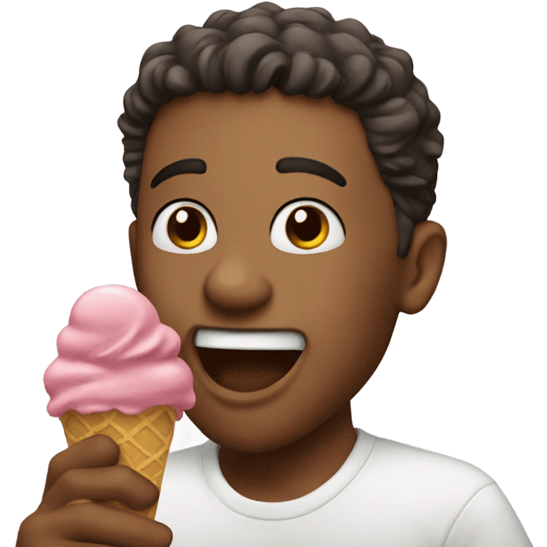 Hey there just eating an ice cream emoji