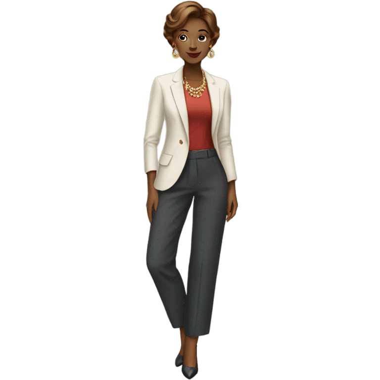 stylish woman portrait emoji