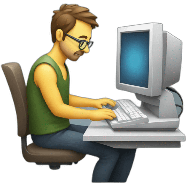 developer typing on computer emoji