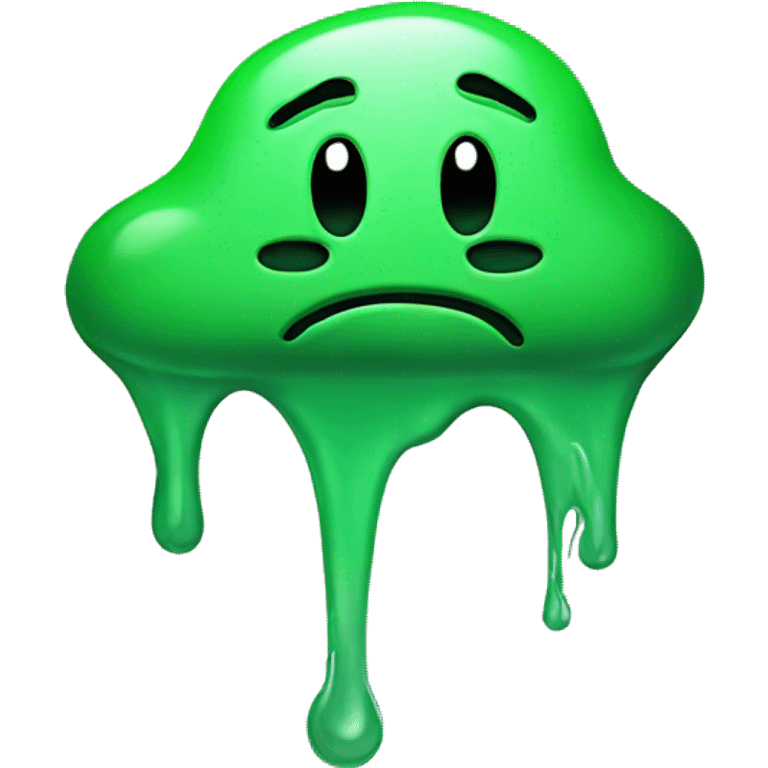 melting green  emoji