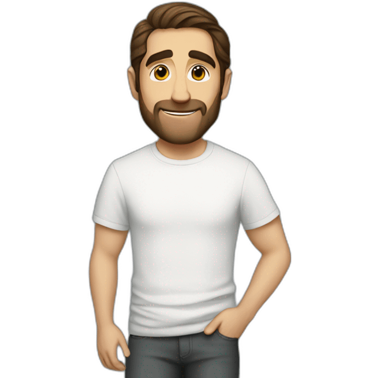 jake gyllenhaal cartoon wearing shirt emoji