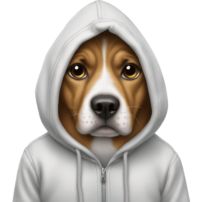 Dog with hoodie emoji