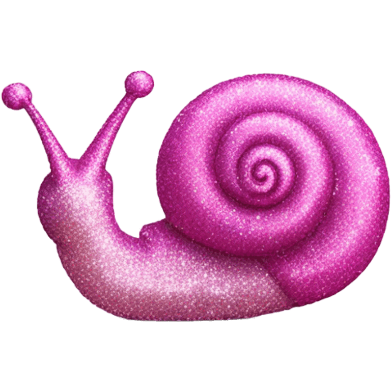 Pink glittery snail emoji