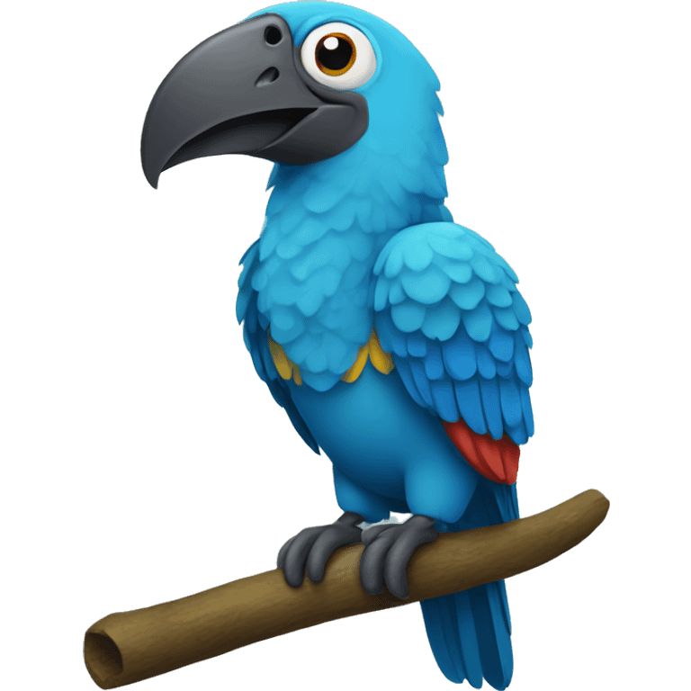 blue guacamayo emoji