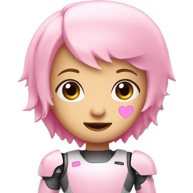 cute pink ai bot emoji