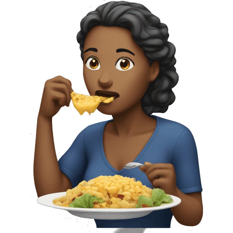 Women eating emoji