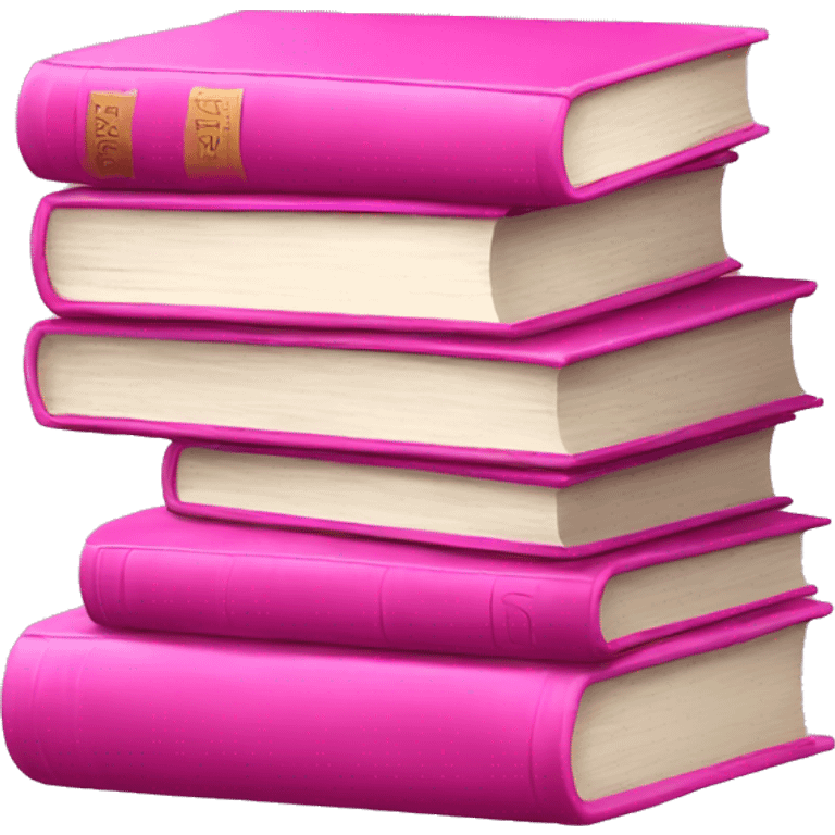 pink stack of books emoji