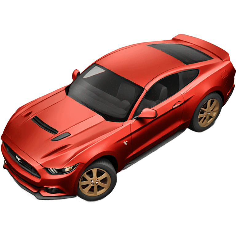 Red mustang with bronze colored wheels  emoji