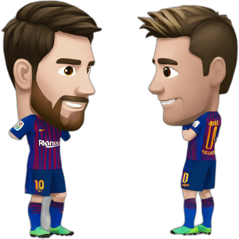 Messi against Cristiano Ronaldo emoji