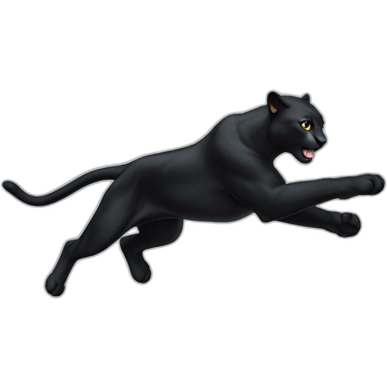 Panther running (black) emoji