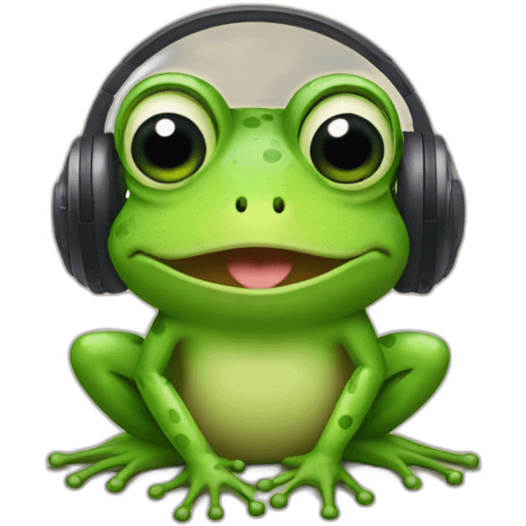 frog listening to spotify emoji