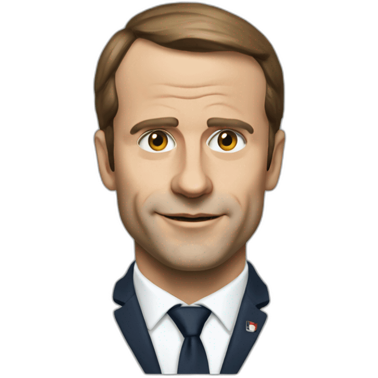 Macron avec tête de chien emoji