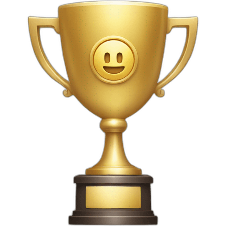 gold trophy in Round coin emoji