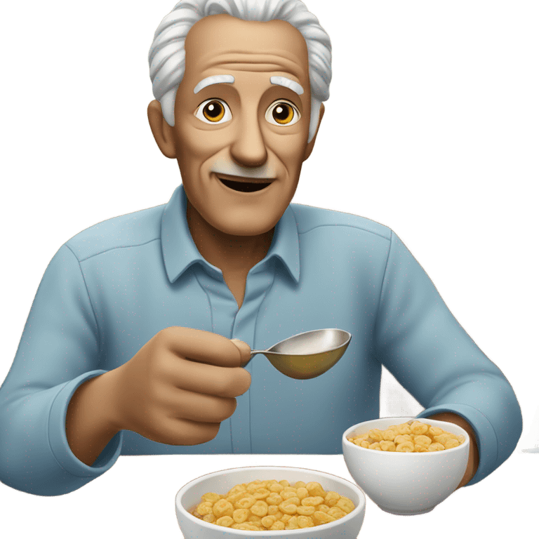 old man eating cereal emoji