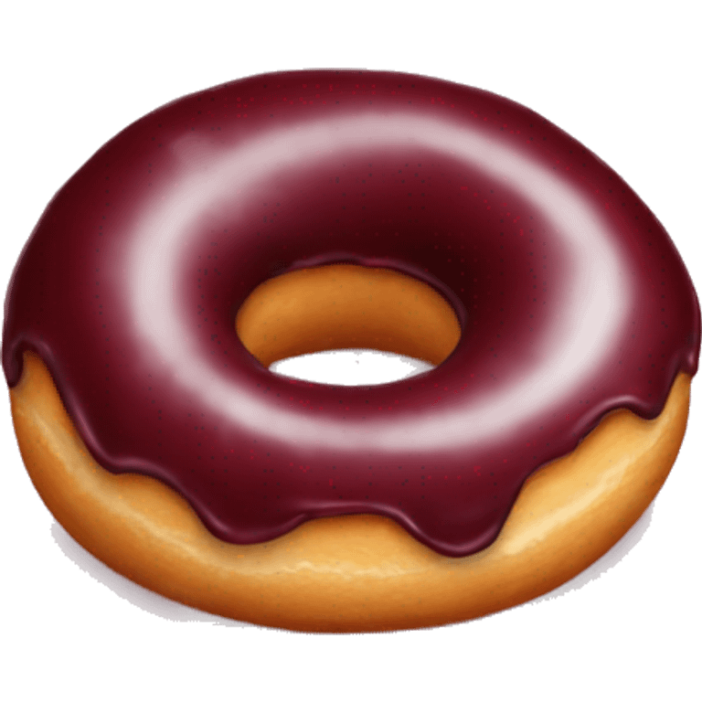 Burgundy donut one  emoji