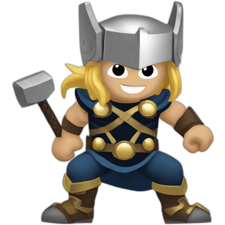 Thor ligntning with mjolnir  emoji