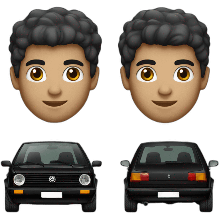 Black Vw golf 1 cabrio emoji