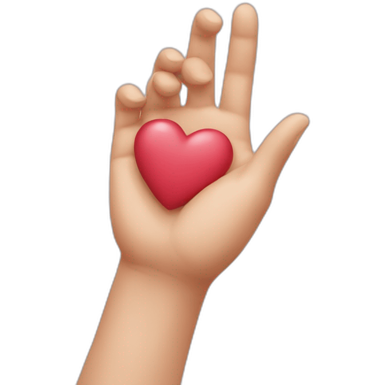 heart hand emoji