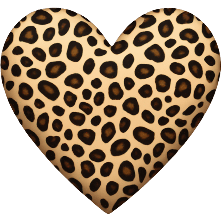 leopard print heart emoji