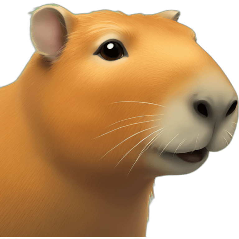 CAPYBARA with orange emoji