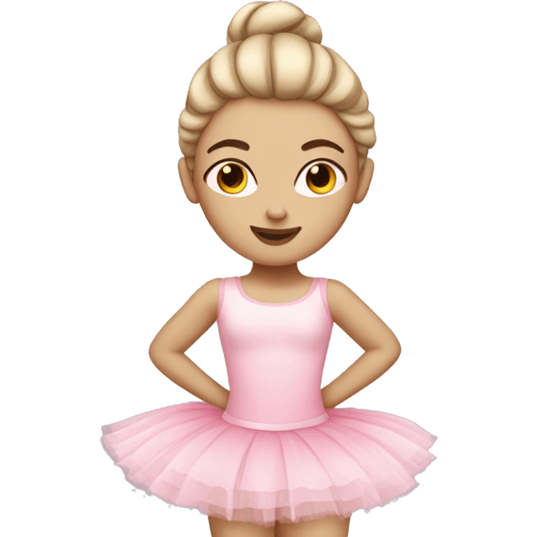 white girl ballerina with pink tutu emoji