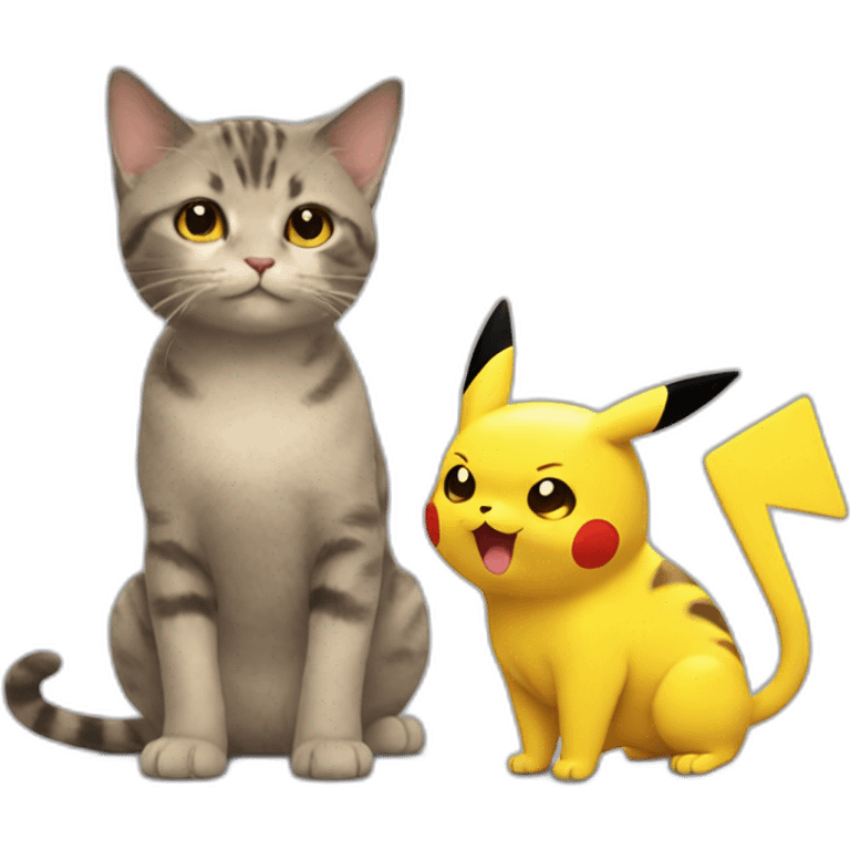 A Cat Meets Pikachu emoji