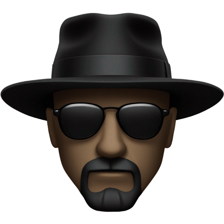 Heisenberg silhouette hat and sunglasses emoji