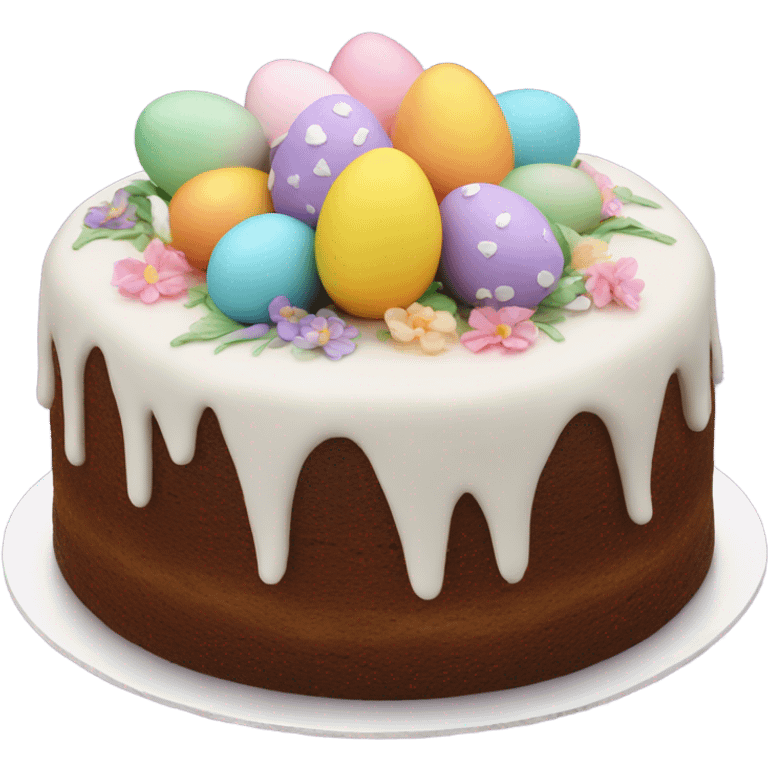 Realistic beautifully detailed Easter cake emoji