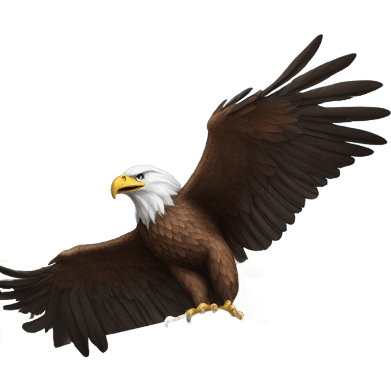 Eagle perched on the capitol building emoji