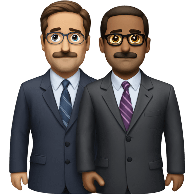 michael scott with mustache and glasses emoji