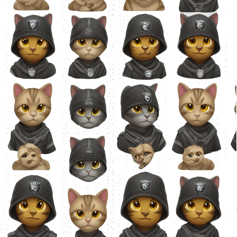 Cat wearing raider attire emoji