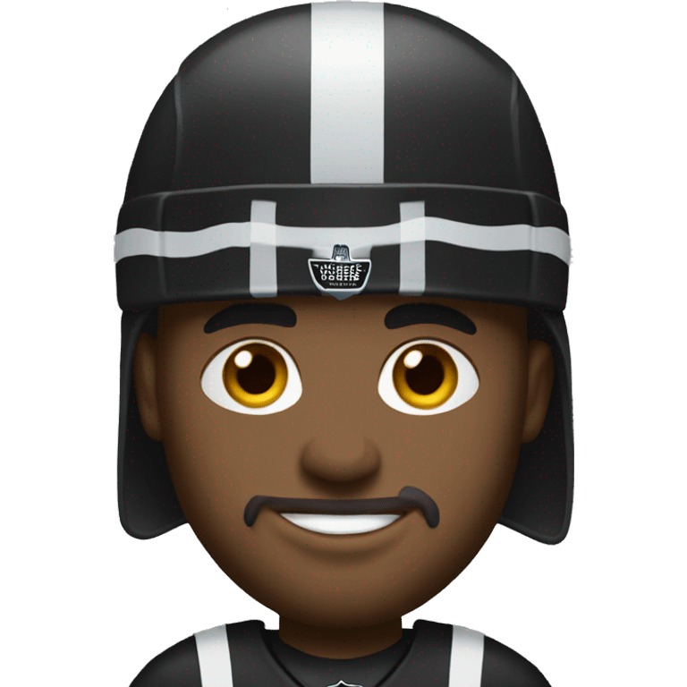 man emoji wearing oakland raiders nfl outfit emoji