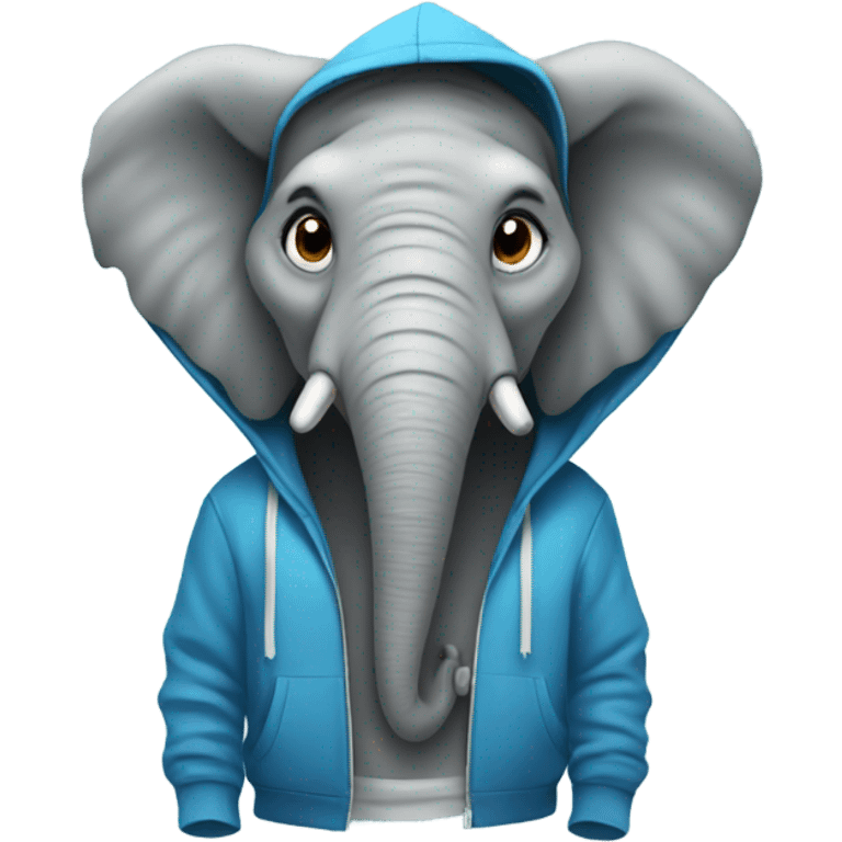 Elephant wearing a hoodie  emoji