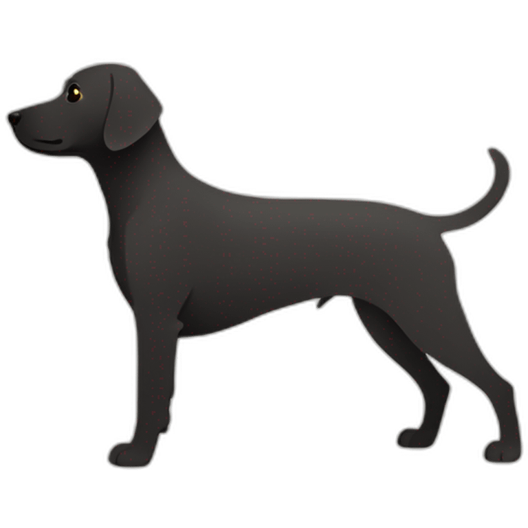 shorthair weimaraner profile silhouet emoji