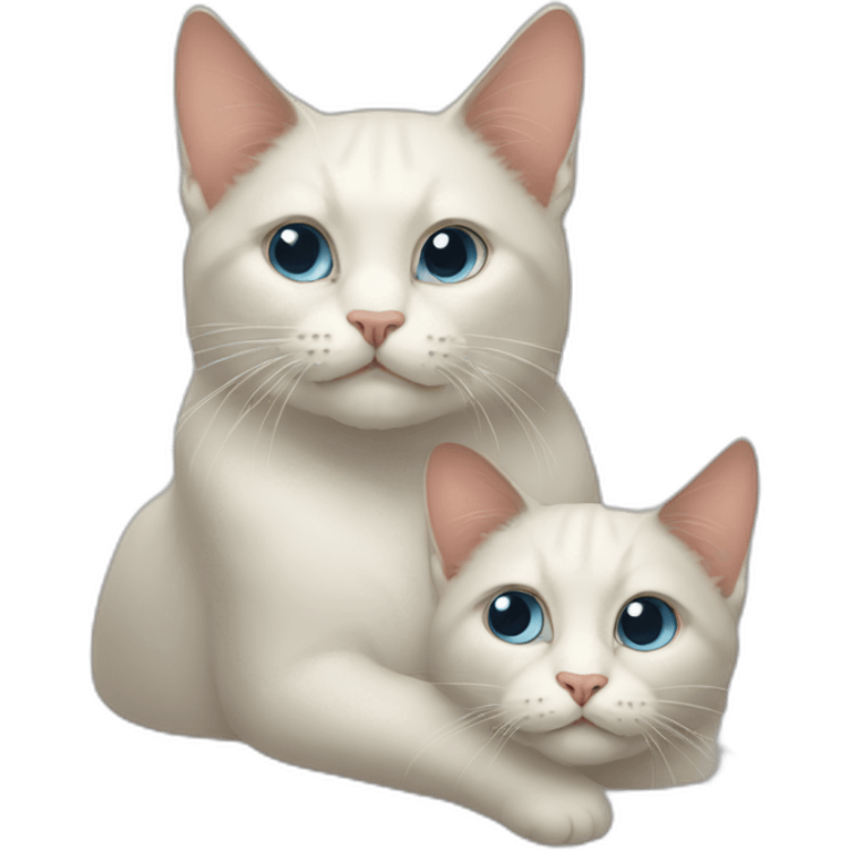 three heads cat emoji