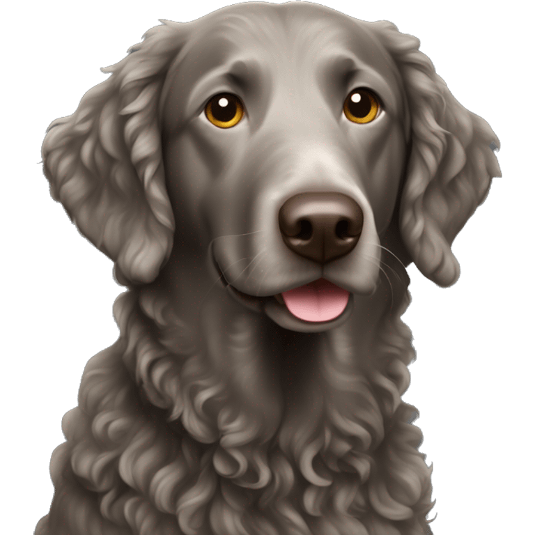 Curly coated retriever dog emoji