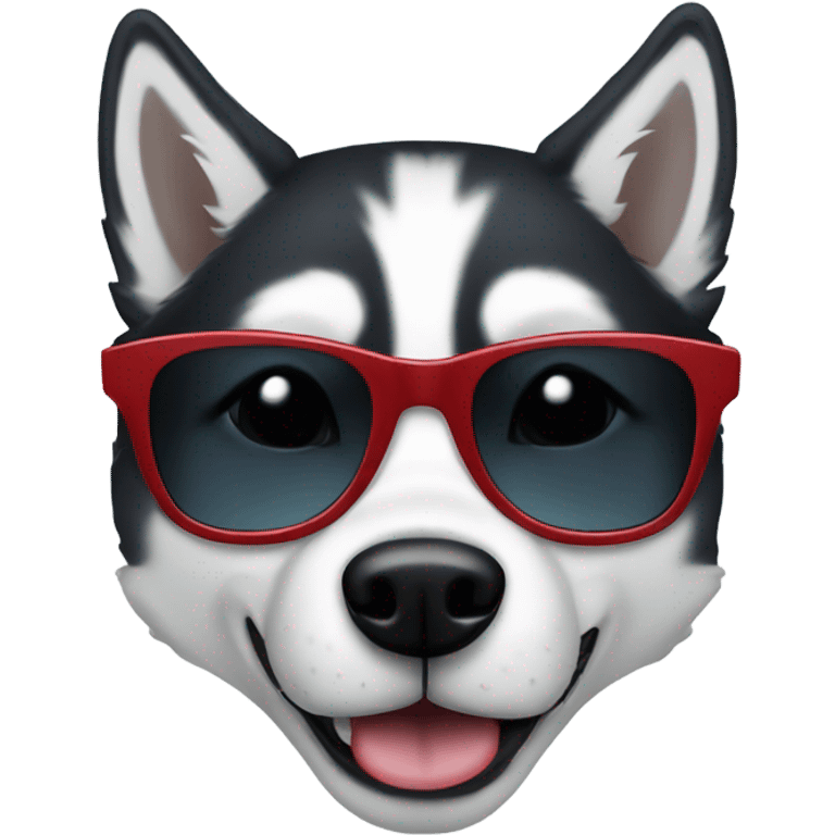 Husky with sunglasses emoji