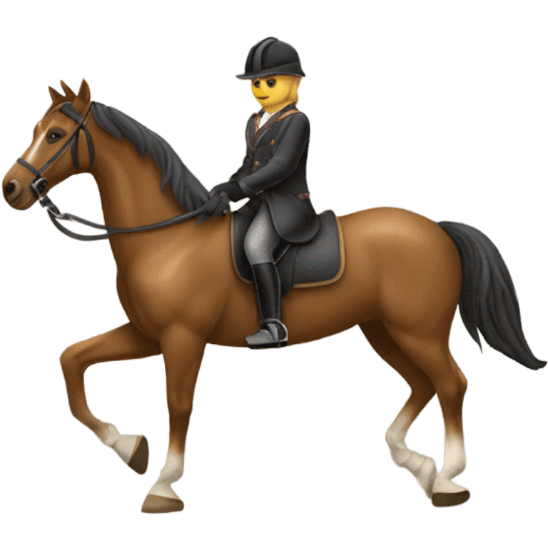 dappled horse with rider emoji