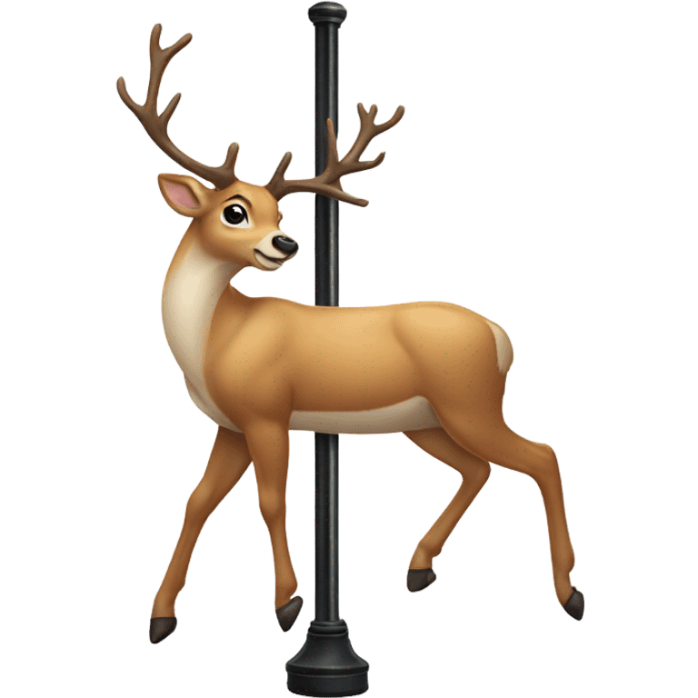 Deer pole dancer emoji