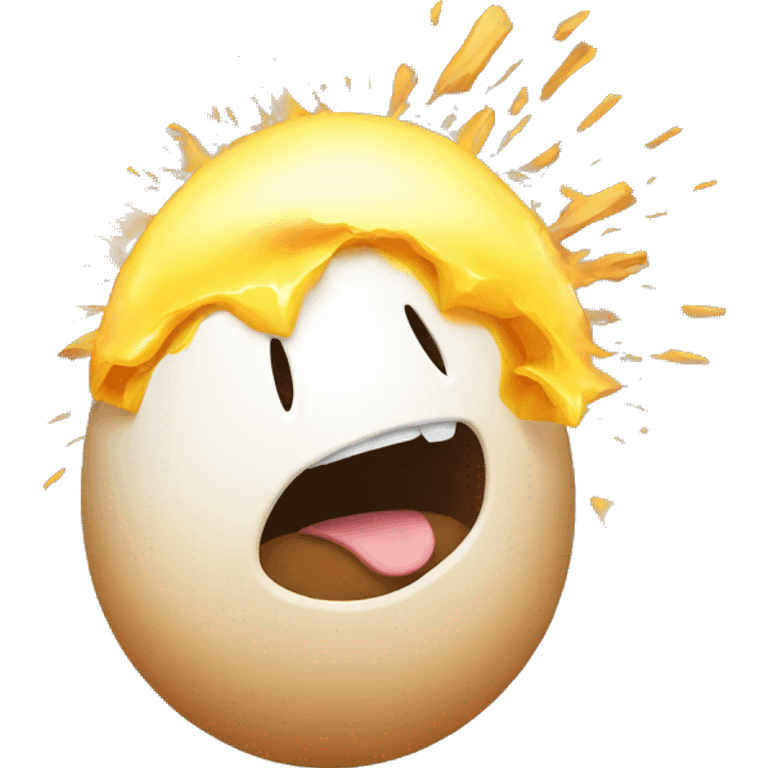 Exploding egg emoji