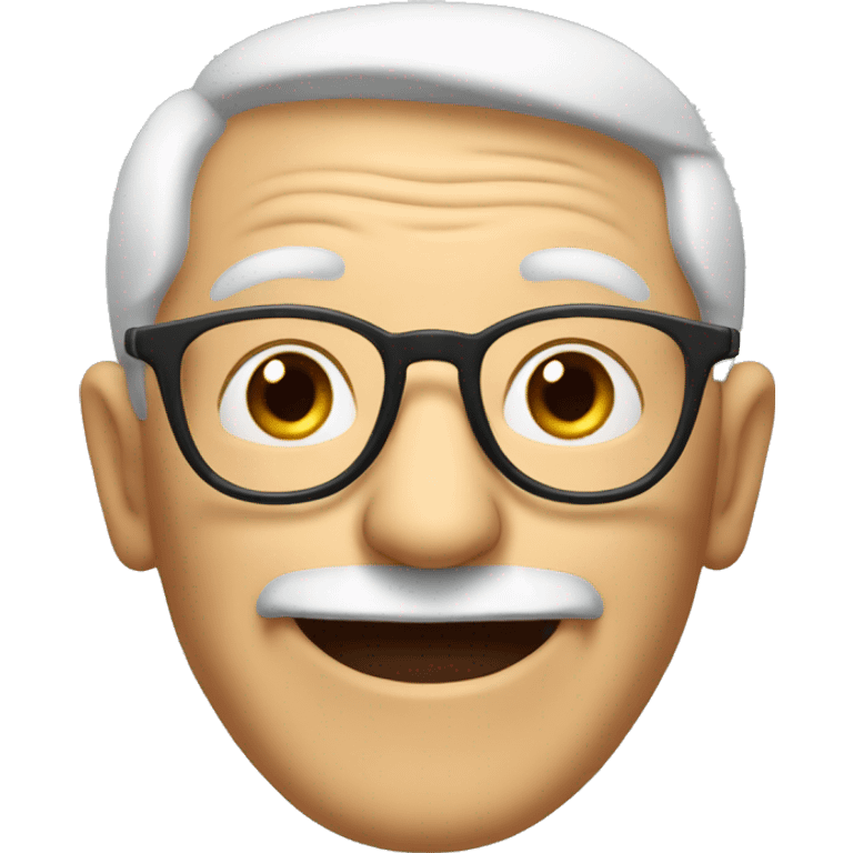 smiling old man with glasses emoji