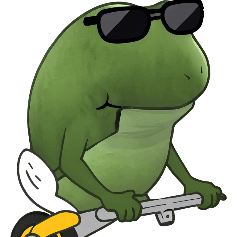 Frog on a scooter emoji