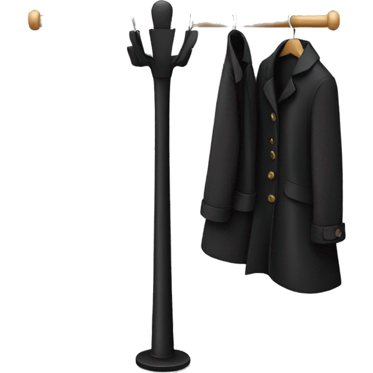 coat rack with black dress emoji