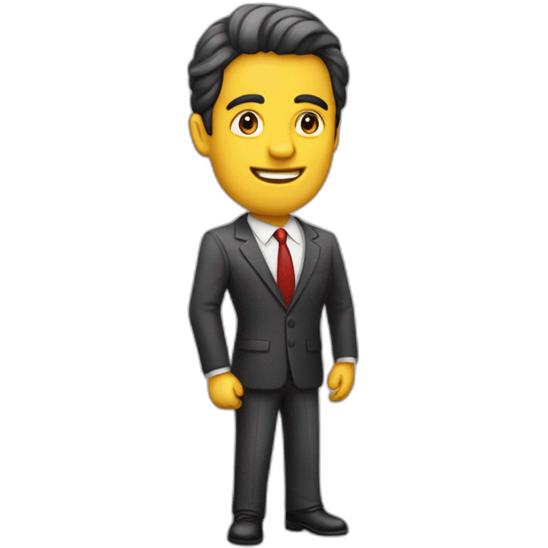 Empresario con un maletien en su mano  emoji