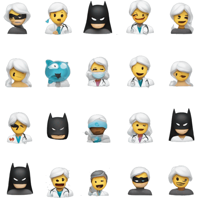 Health care practices looking like batman emoji