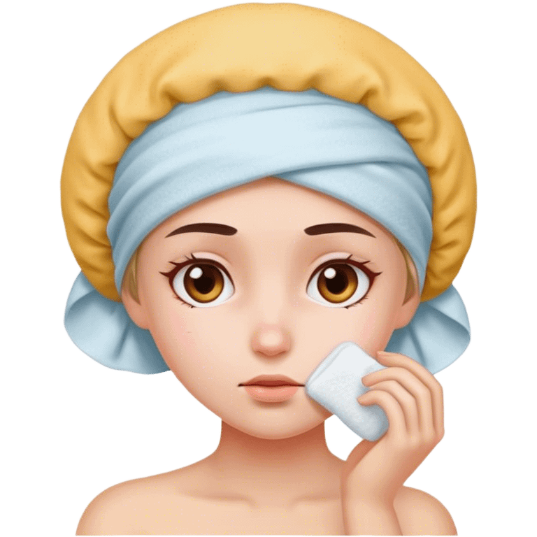 Ice pack on a girls head emoji