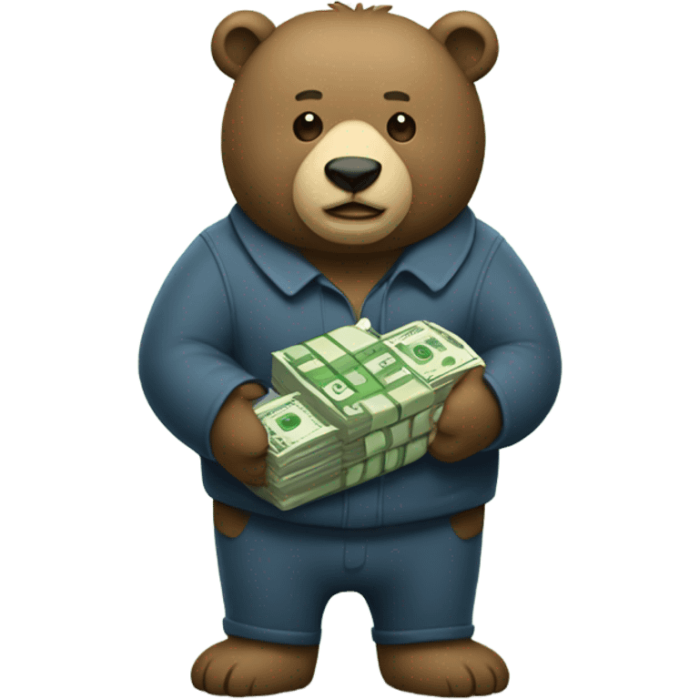 Bear with money emoji