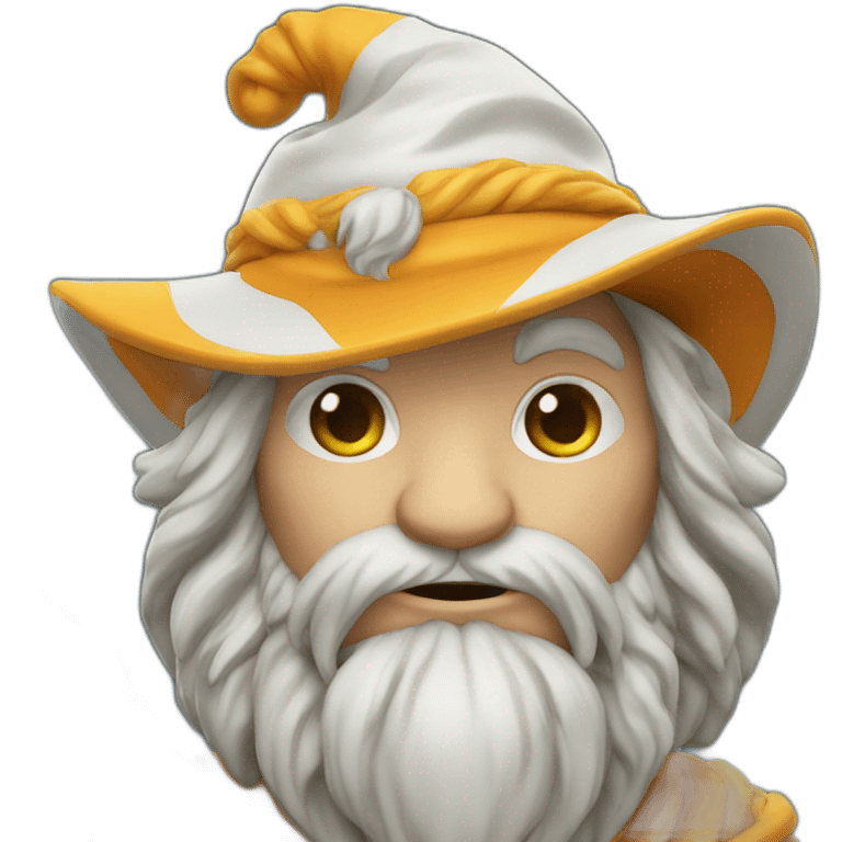 mature stern tiger wizard with staff emoji