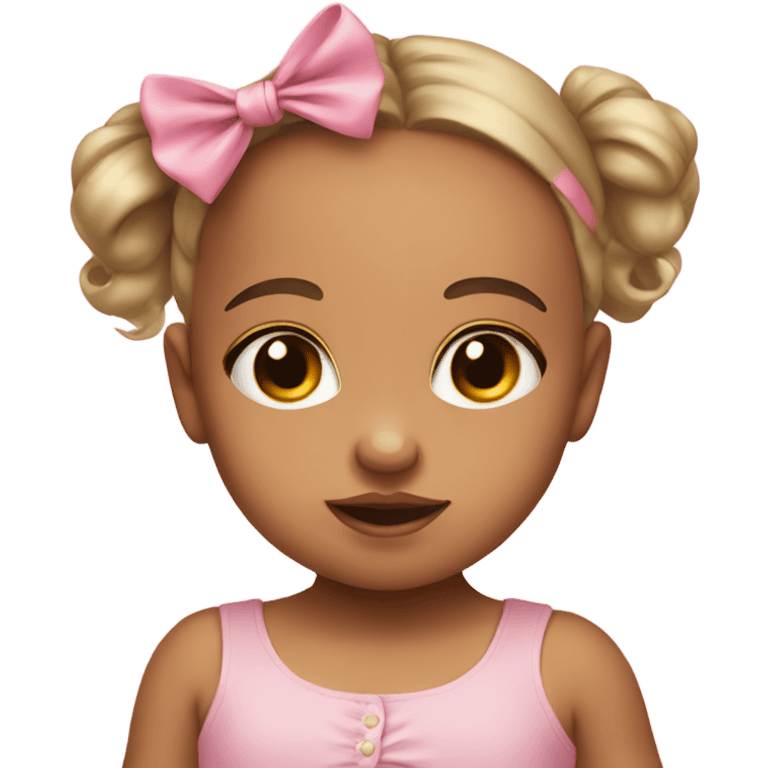 Baby girl with bow  emoji