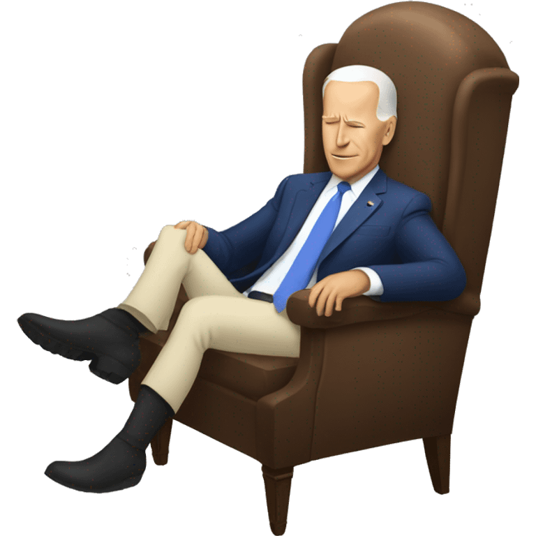 biden asleep in a chair emoji